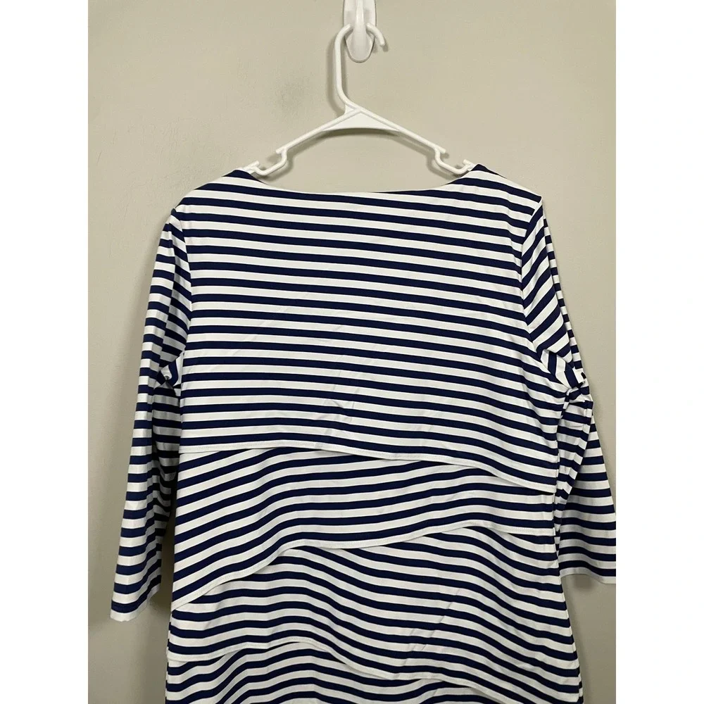 J. McLaughlin Nicola‎ Sheath Dress In Navy and White Stripe Size XL